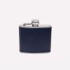 Men Ettinger Travel | Capra 4Oz Leather Bound Hip Flask