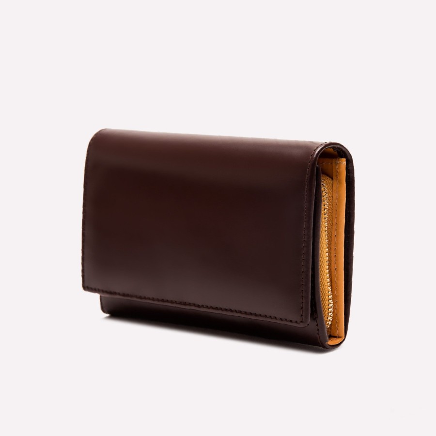 Women Ettinger Flap-Over Purses | Bridle Hide Midi Flap-Over Purse