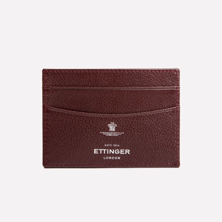 Men Ettinger Card Cases | Capra Flat Credit Card Case