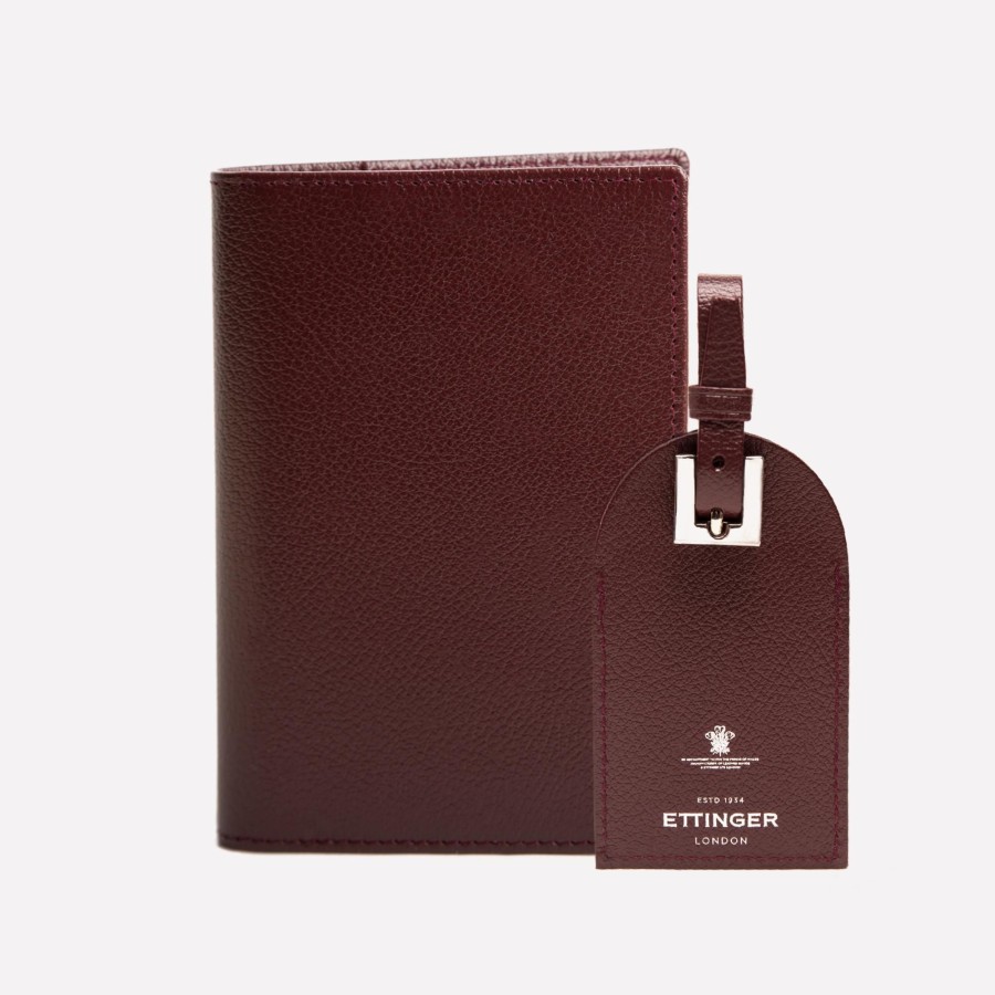 Men Ettinger Personal | Capra Passport Case & Luggage Tag