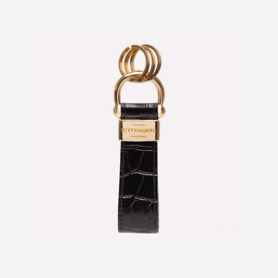 Men Ettinger Key Accessories | Croco Stirrup Keyring