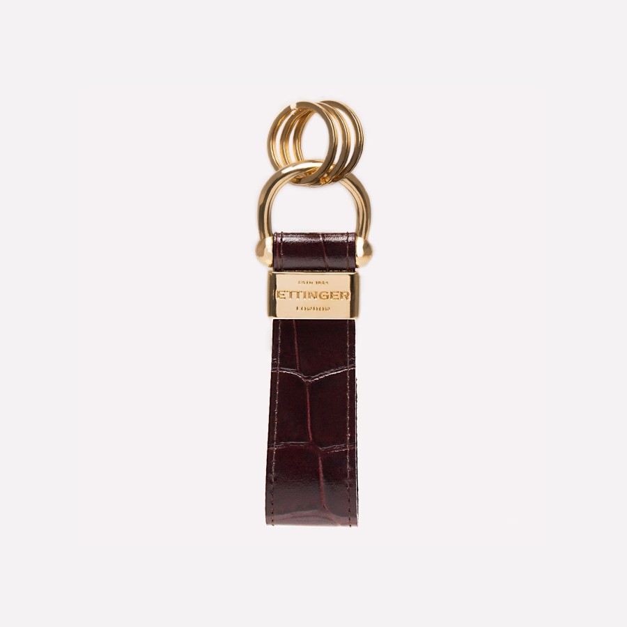 Men Ettinger Key Accessories | Croco Stirrup Keyring