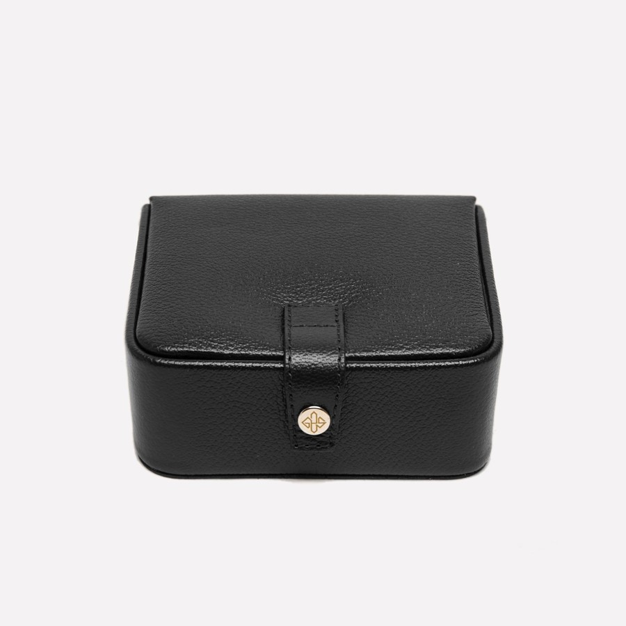 Men Ettinger Travel | Capra Ecru Medium Stud Or Jewellery Box