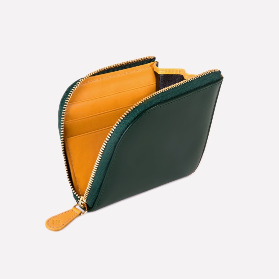 Men Ettinger Zipped Wallets | Bridle Hide Zipped Curved Wallet With Key Strap