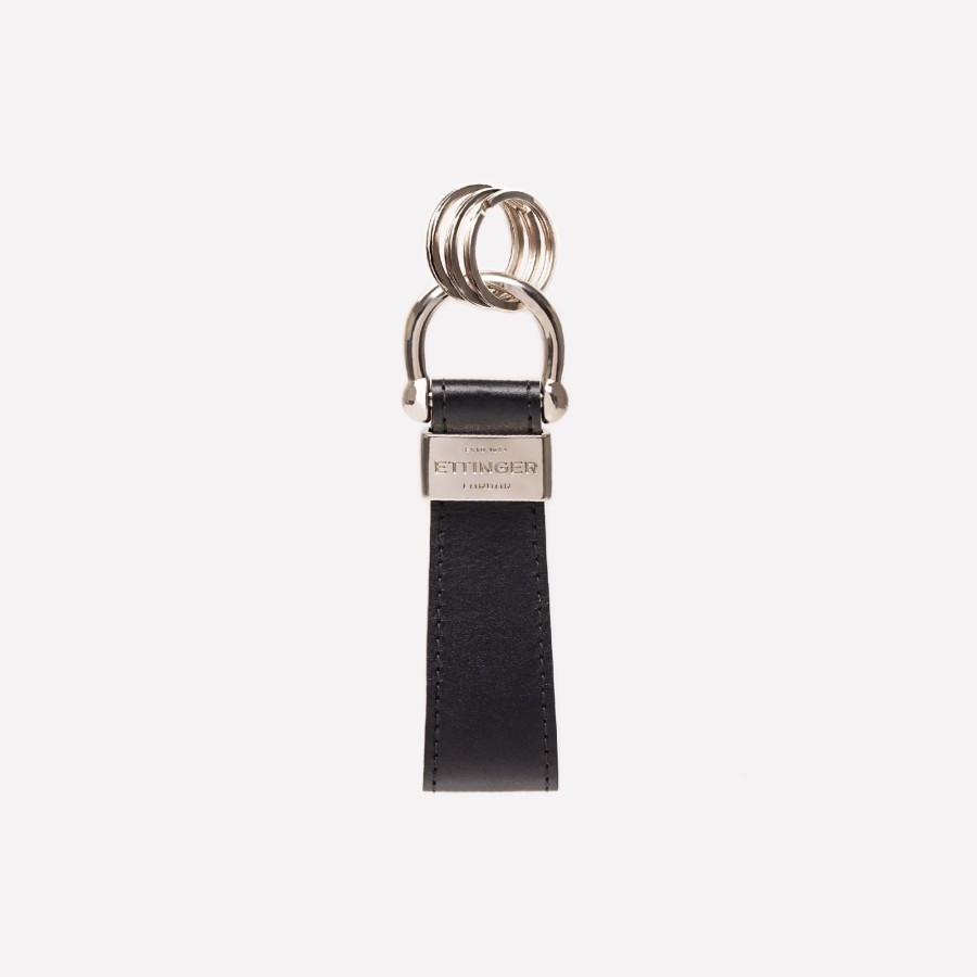 Men Ettinger Key Accessories | Sterling Stirrup Keyring - Two Tone