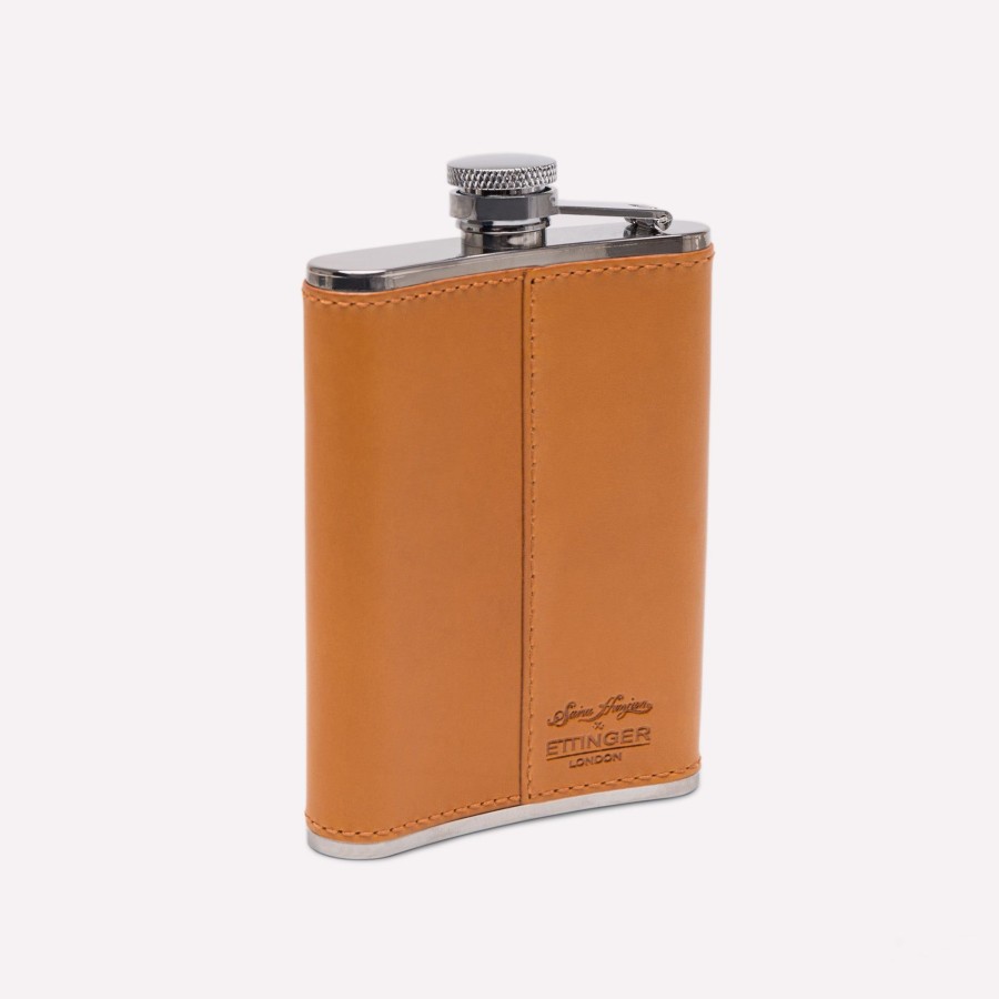 Men Ettinger Travel | Saira Hunjan X Ettinger Pheasant 6Oz Captive Top Hip Flask