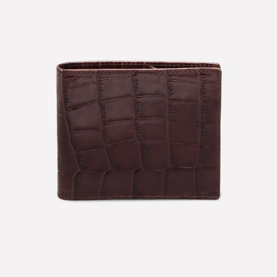 Men Ettinger Billfold Wallets | Croco Billfold With 3 C/C & Coin Purse