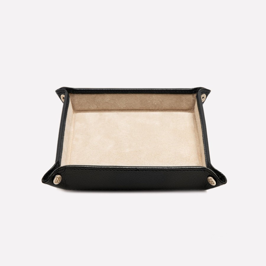 Men Ettinger Travel | Capra Ecru Square Valet Tray