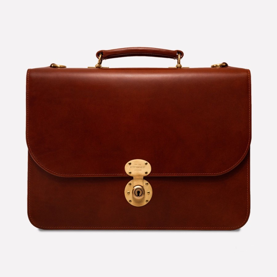 Men Ettinger Briefcases | Heritage Westminster Flap-Over Briefcase