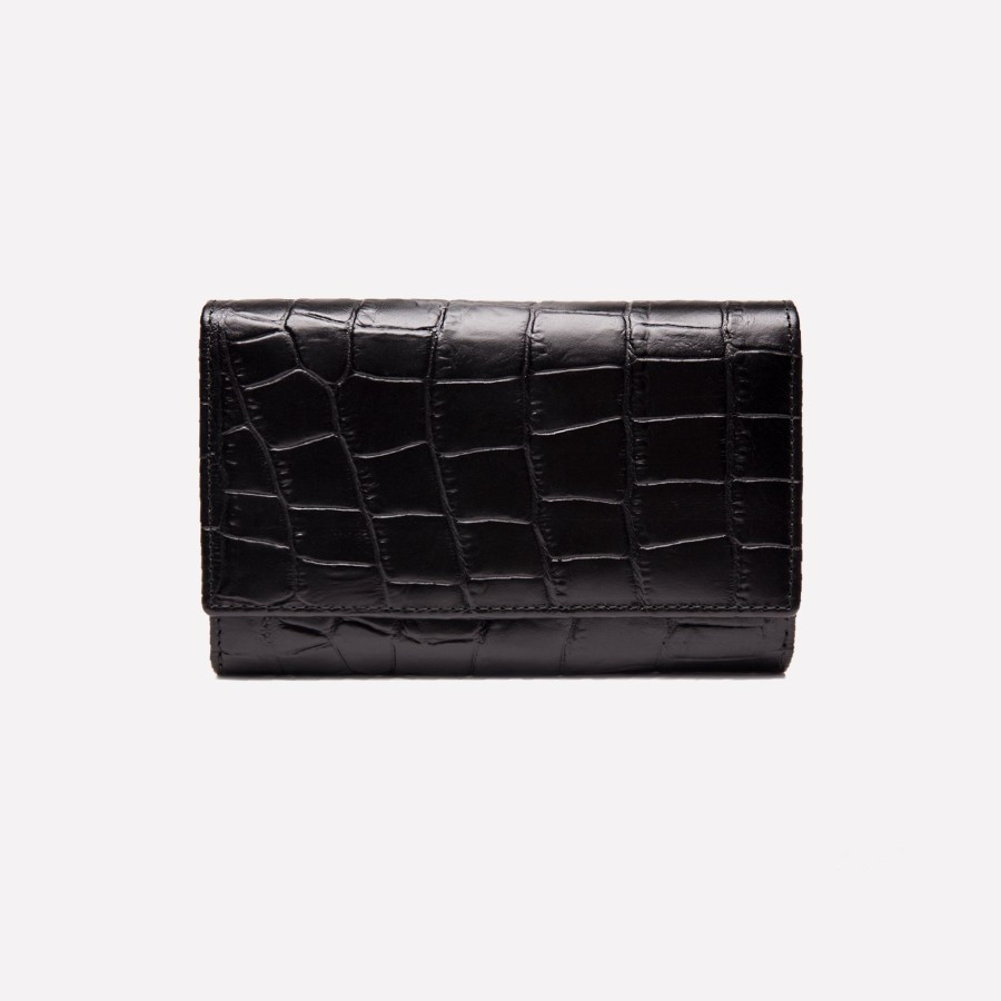 Women Ettinger Flap-Over Purses | Croco Midi Flap-Over Purse